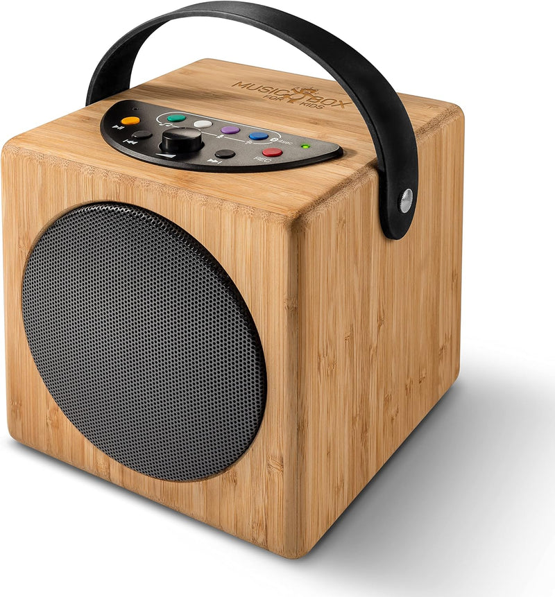 KidzAudio Music Box for Kids - Tragbarer -Lautsprecher für Kinder mit Wiedergabe von USB-Stick oder