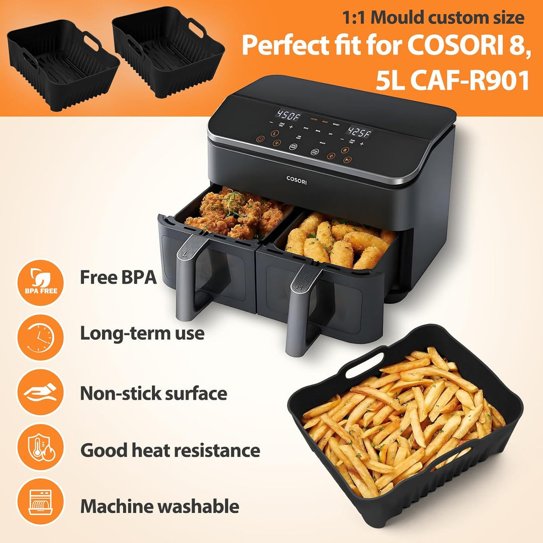 Heissluftfritteuse Zubehör für COSORI Heissluftfritteuse 8,5L/Dual Blaze TwinFry 10L, Airfryer Zubeh