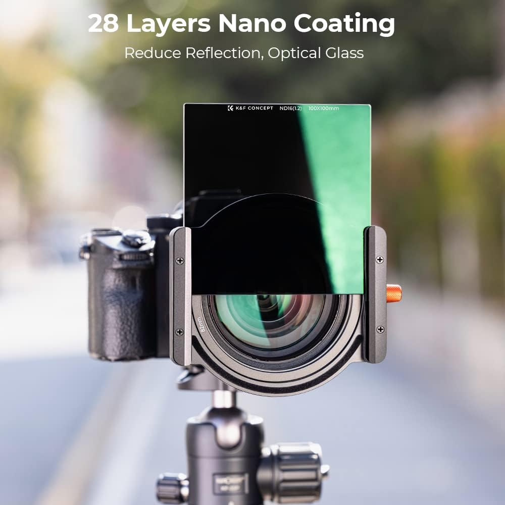 K&F Concept Nano-X Rechteckfilter ND16(4 Stop) 100x100mm Square Filter Graufilter aus Optisches Glas