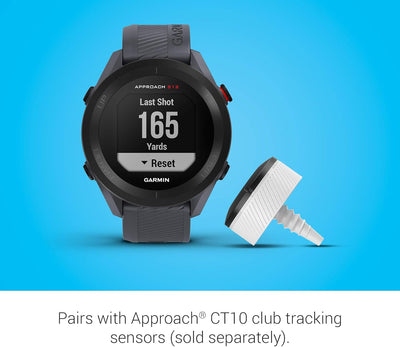 Garmin Approach S12, einfach zu bedienende GPS-Golf-Uhr, 42k+ vorinstallierte Plätze, Granitblau, 01