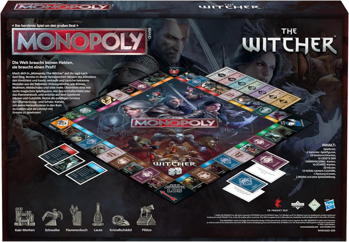 Winning Moves Monopoly The Witcher Edition - Monopoly Spiel für Fans - Familienspiele Strategie Bret