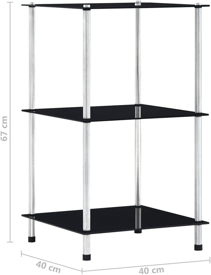 ZQQLVOO Regal mit 3 Ablagen Schwarz, Bücherregal, Organizer Bücherschrank, Bookshelf, Würfelregal, S