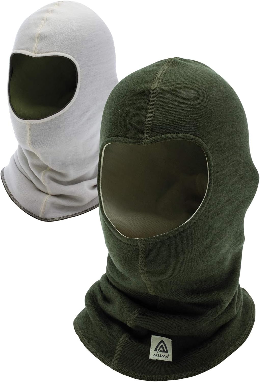 Aclima Warmwool Balaclava 2-Layer Olive/Nature