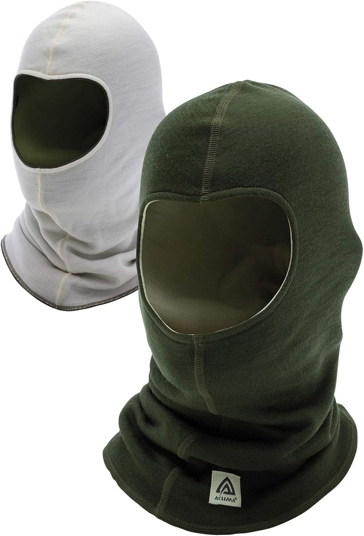 Aclima Warmwool Balaclava 2-Layer Olive/Nature