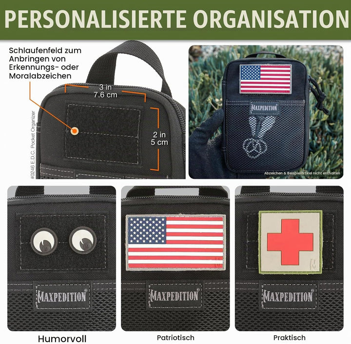 Maxpedition E.d.c. Pocket Organizer Tasche Standard-Grösse Schwarz, Standard-Grösse Schwarz