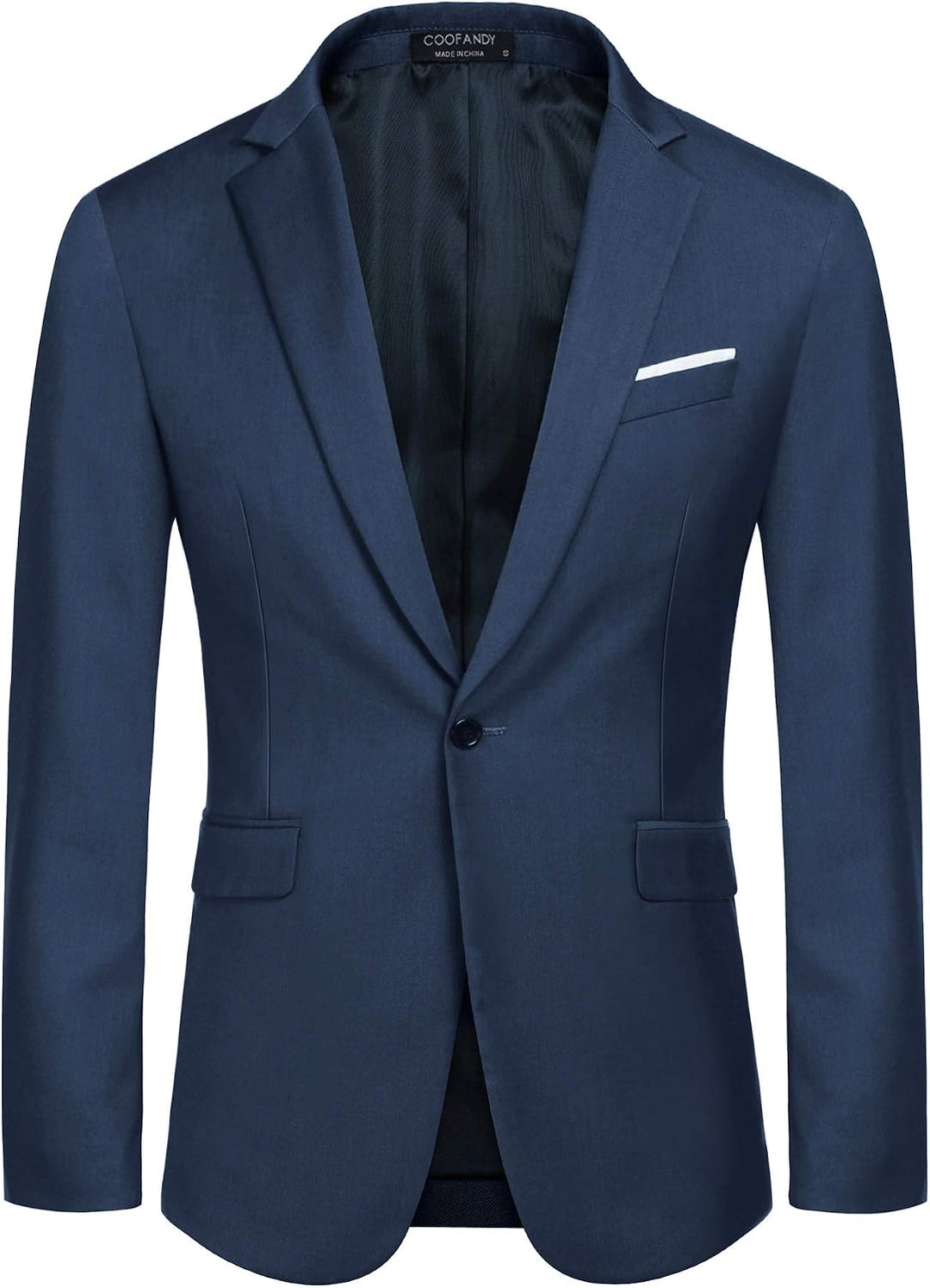 COOFANDY Blazer Herren Slim fit Business Sakko Männer Anzugjacke XS A Blau, XS A Blau