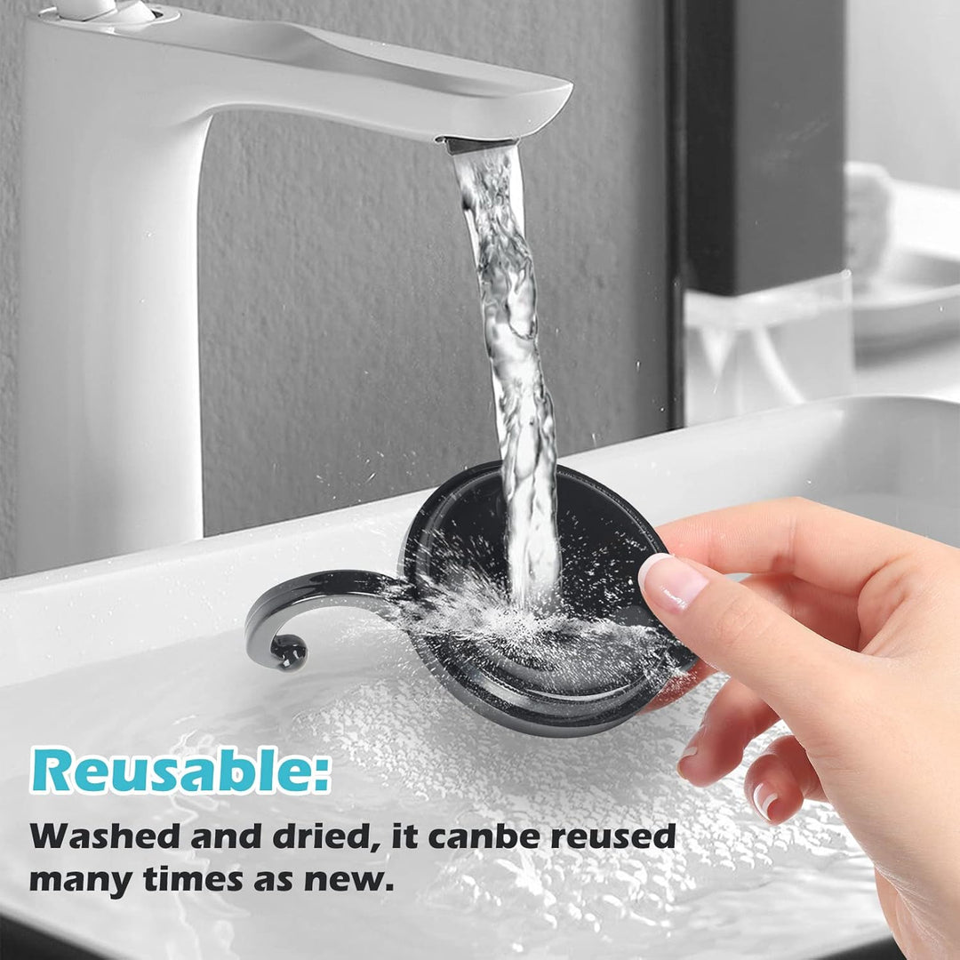 MaxEarn 6 Stück Vakuum Saugnapf Haken, Schwarz Extra Stark Saugnapfhaken, Ohne Bohren Saughaken Wand