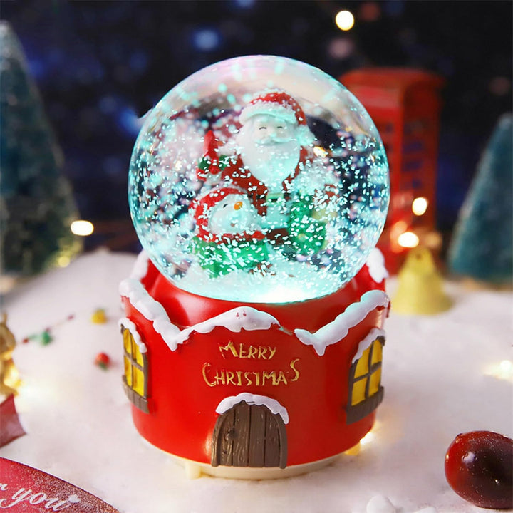XineYuor Schneekugel Weihnachten,Weihnachts schneekugel mit Musik,Weihnachtliche Schneekugeln Weihna