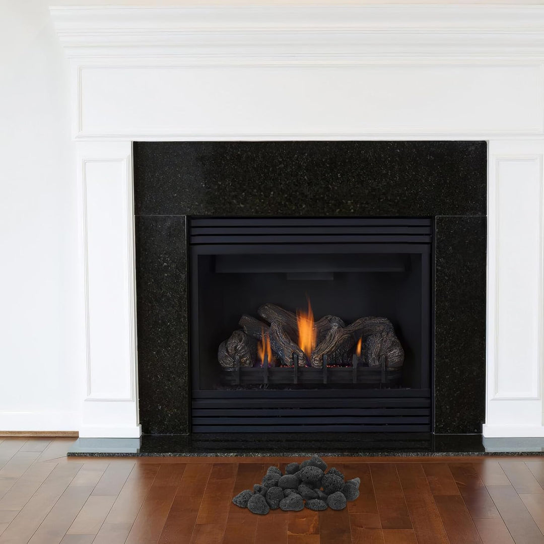 Lavasteine 1200g Natürliche Schwarze Vulkansteine 3-5cm Kaminsteine für Feuerstelle Dekorative Garte