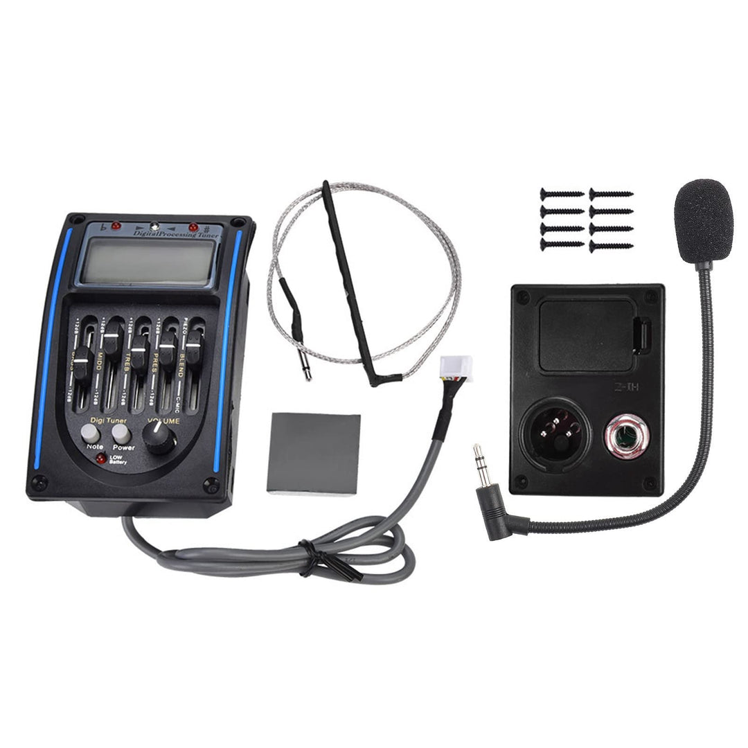 Gitarren-Tonabnehmer-Set, 5-Band-Vorverstärker-EQ-Equalizer, Piezo-Digital-Tuner-Tonabnehmer für Aku
