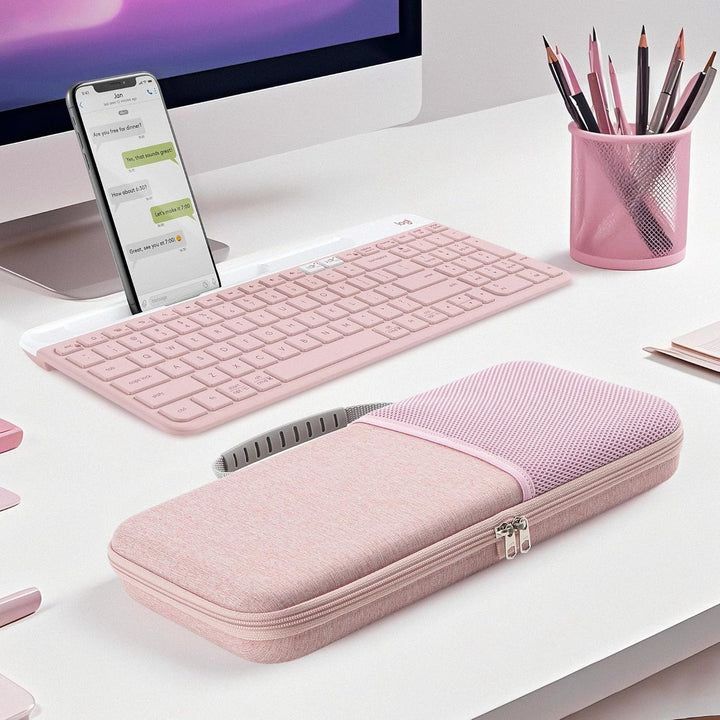 Geekria Hartschalen-Hülle Tastatur Kompatibel mit Logitech K580, K585 Slim Multi-Device, MK470 Slim