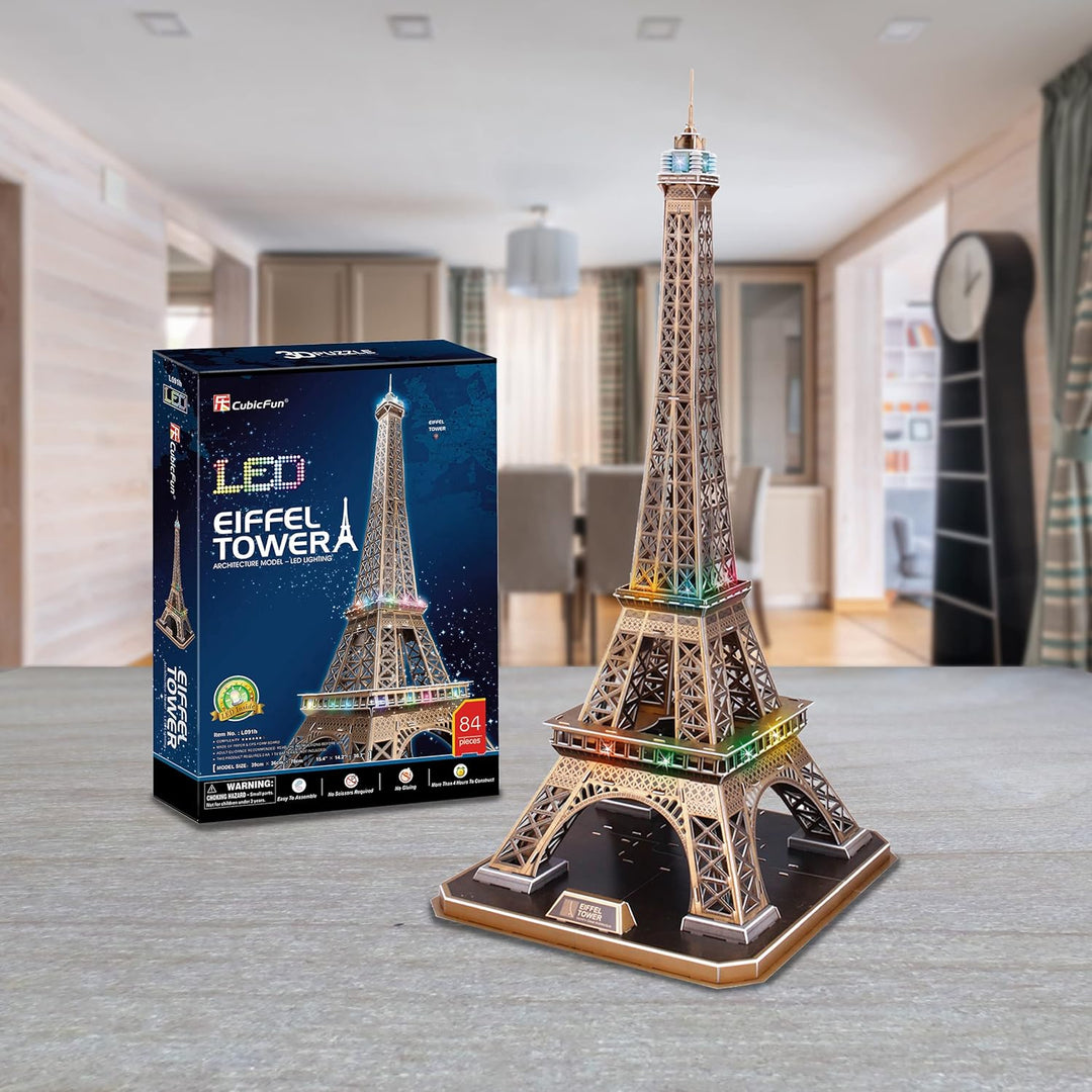 3D Puzzle - Tower Eiffel Led | 3D Puzzle Kinder Und 3D Puzzle Erwachsene | Modellbausatz Erwachsene