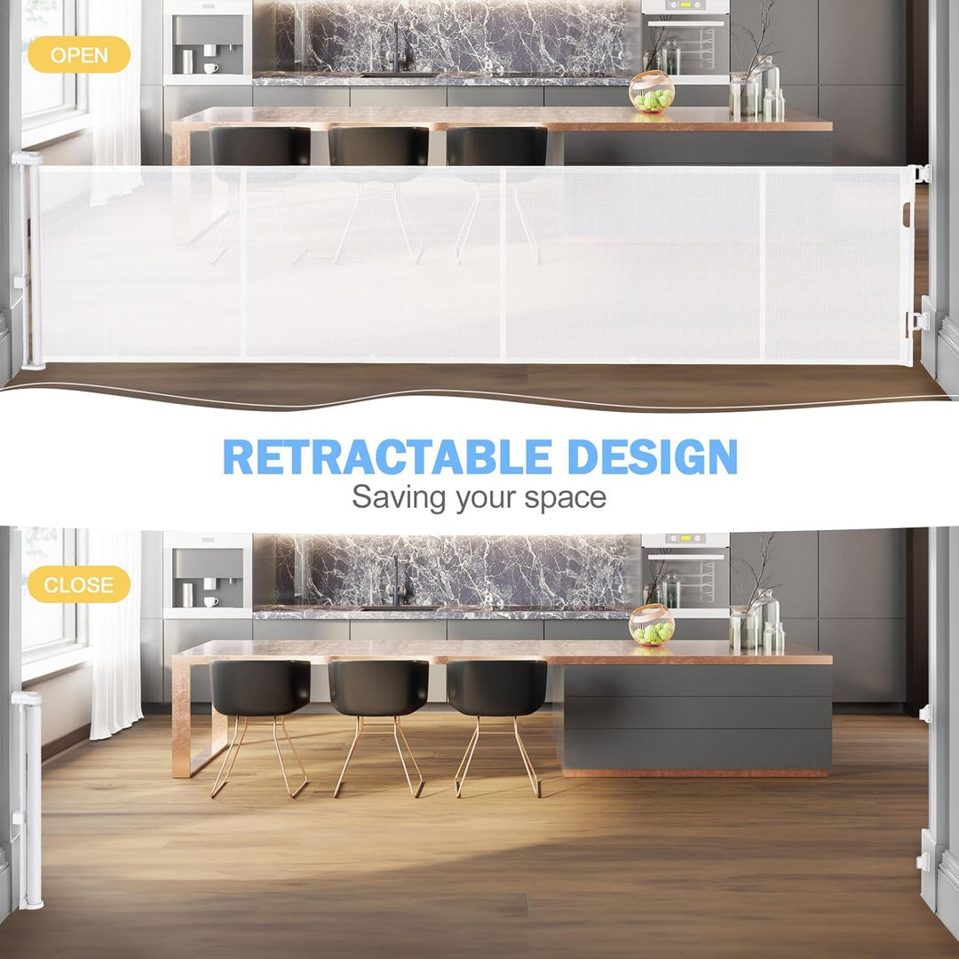 Treppenschutzgitter Ausziehbare für Babys,0-500cm,83cm Hoch Baby Absperrgitter Treppenschutzrollo,Ei