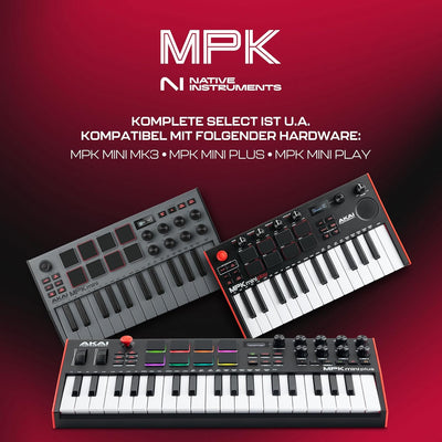 AKAI Professional MPK Mini MK3 – 25-Tasten USB MIDI Keyboard Controller, 8 hintergrundbeleuchtete Dr