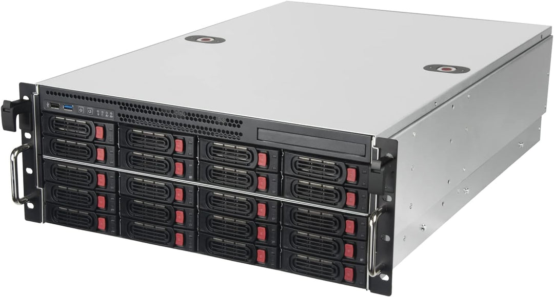 SilverStone Technology RM43-320-RS, 4HE-Rackmount-Speicherservergehäuse mit 20 Schächten für 2,5-Zol