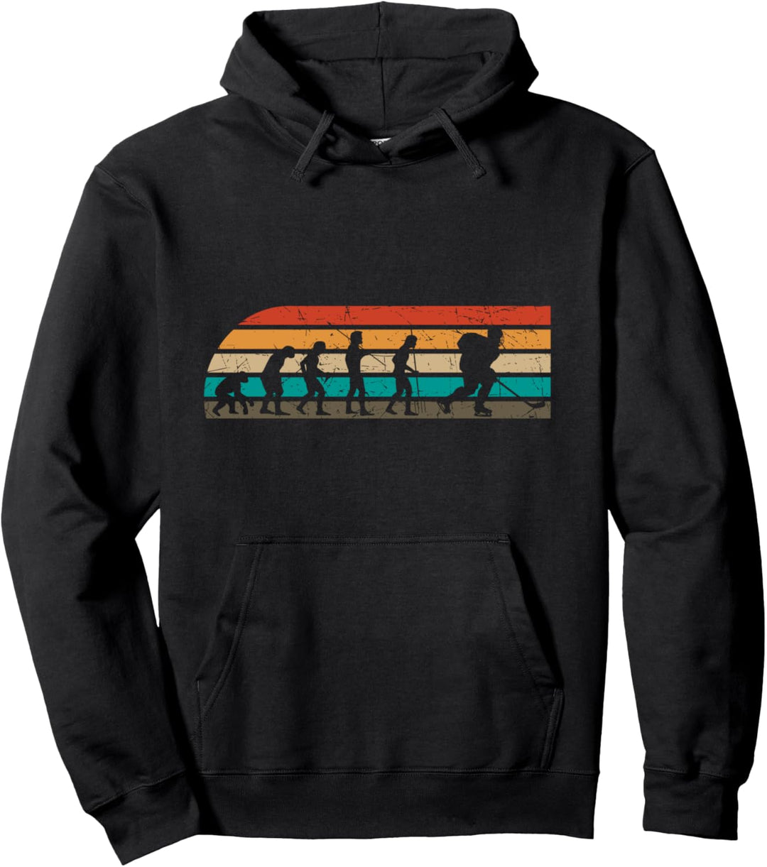 Eishockey Vintage Retro Evolution Eishockeyspieler Hockey Pullover Hoodie