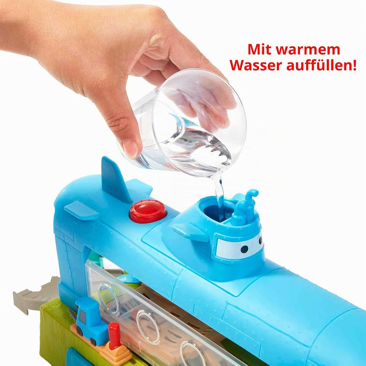Disney Pixar Cars HGV70 - U-Boot-Autowaschanlagen-Spielset mit Lightning McQueen Spielzeugauto mit F