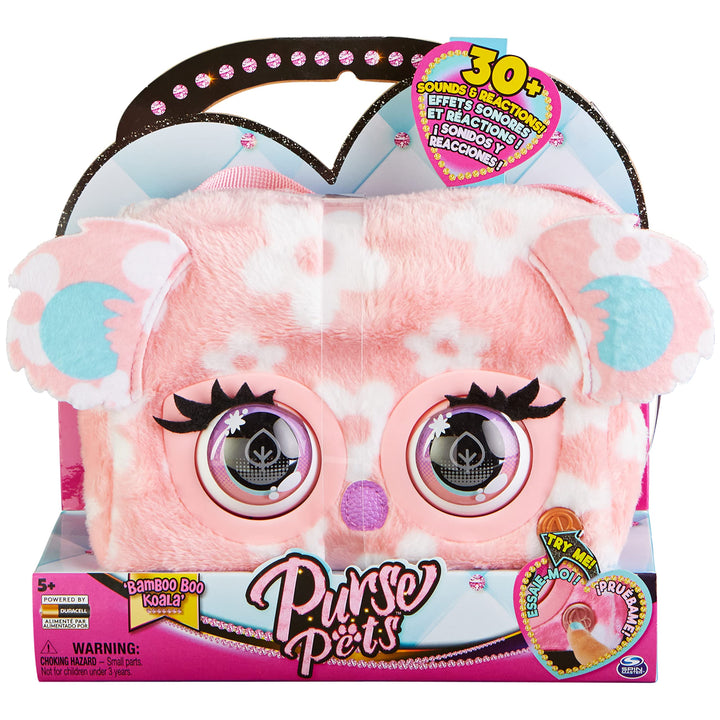 Purse Pets Print Perfect Koala - interaktive Tiertasche mit 30+ Geräuschen, Augenblinzeln und Musik,