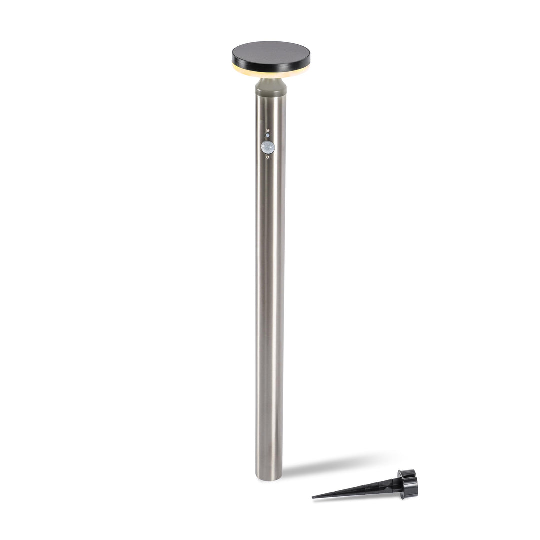 esotec Edelstahl Solarleuchte Aussenlampe mit Bewegungsmelder Cortona, H=80cm, 3 Leuchtmodi, 30 LEDs