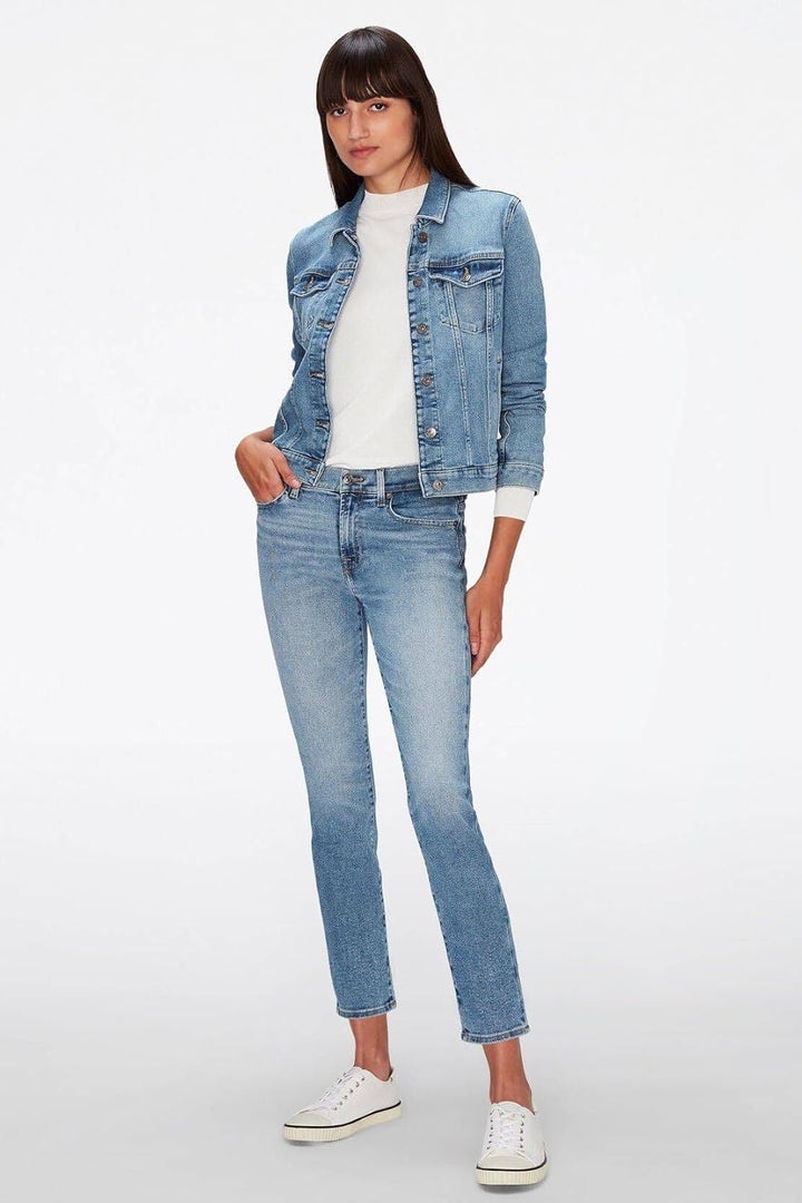 7 For All Mankind Damen Roxanne Ankle Luxe Vintage Jeans 24 Light Blue, 24 Light Blue