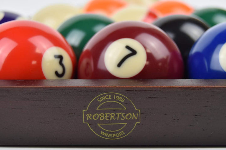 Robertson Billardkugeln für Poolbillard, Turniergrösse 57,2 mm, perfektes Laufverhalten, Billard Kug