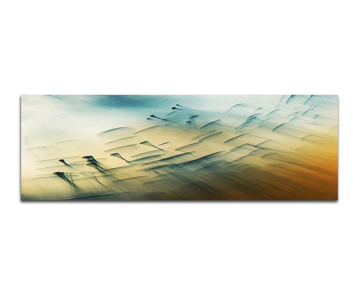 Paul Sinus Art Panoramabild auf Leinwand und Keilrahmen 150x50cm Hintergrund abstrakt verschwommen
