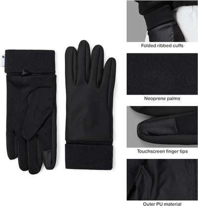 Rains Gloves for Men and Women - Insulated Waterproof Gloves with Touch Screen Finger S 01 Schwarz,