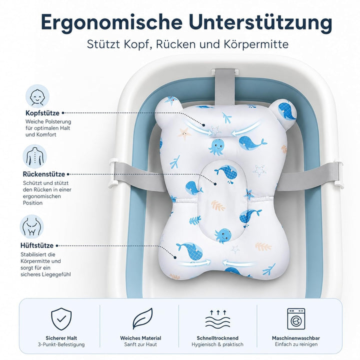 Babys Badekissen,Baby Badewannensitz,Einsatz Babywanne Badewanneneinsatz,Säuglings Neugeborene Badew