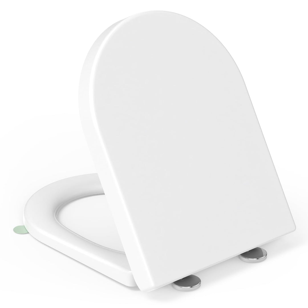 Toilettendeckel mit Absenkautomatik D-Form [LANG],YEAUPE PRO WC Sitz mit Puller Lid, Toilettensitz m