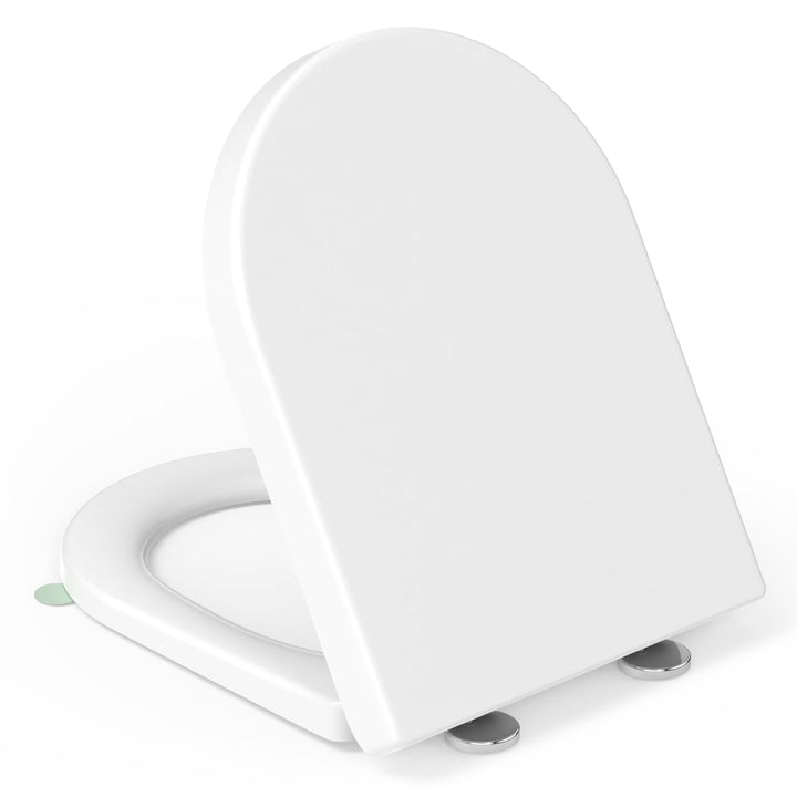Toilettendeckel mit Absenkautomatik D-Form [LANG],YEAUPE PRO WC Sitz mit Puller Lid, Toilettensitz m