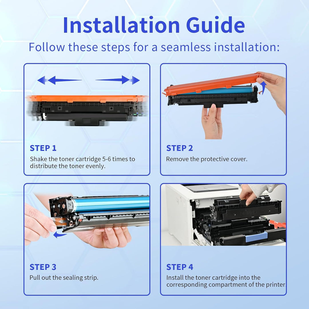 myCatridge 220X 220A Toner (Mit Chip) Kompatibel für HP 220X Toner 220A Ersatz für HP Color Laserjet