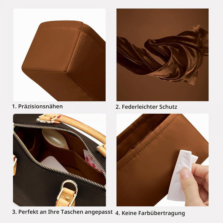 DGAZ Handtasche Tasche Organizer, Seide Innentaschen für LV Speedy Nano/20/25/30/35/40/45 Tasche, Le