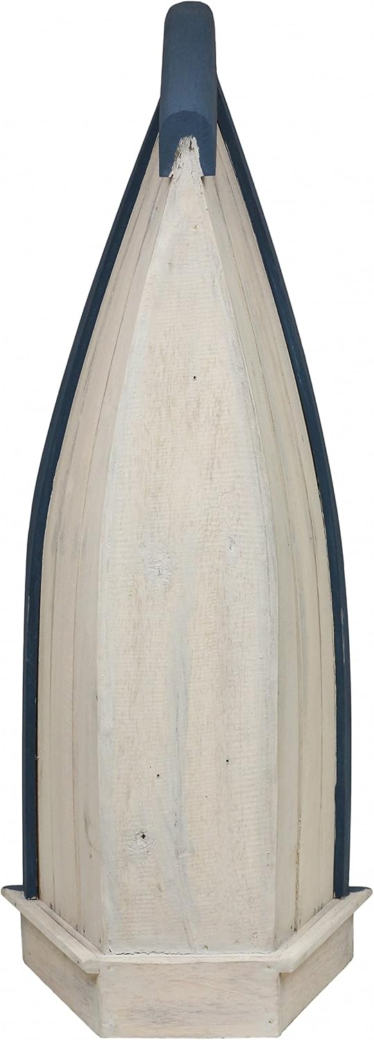 Bootsregal Boot Regal Bücherregal Bücherschrank Standregal Aufbewahrung 93-98cm Albesia Holz Weiss B