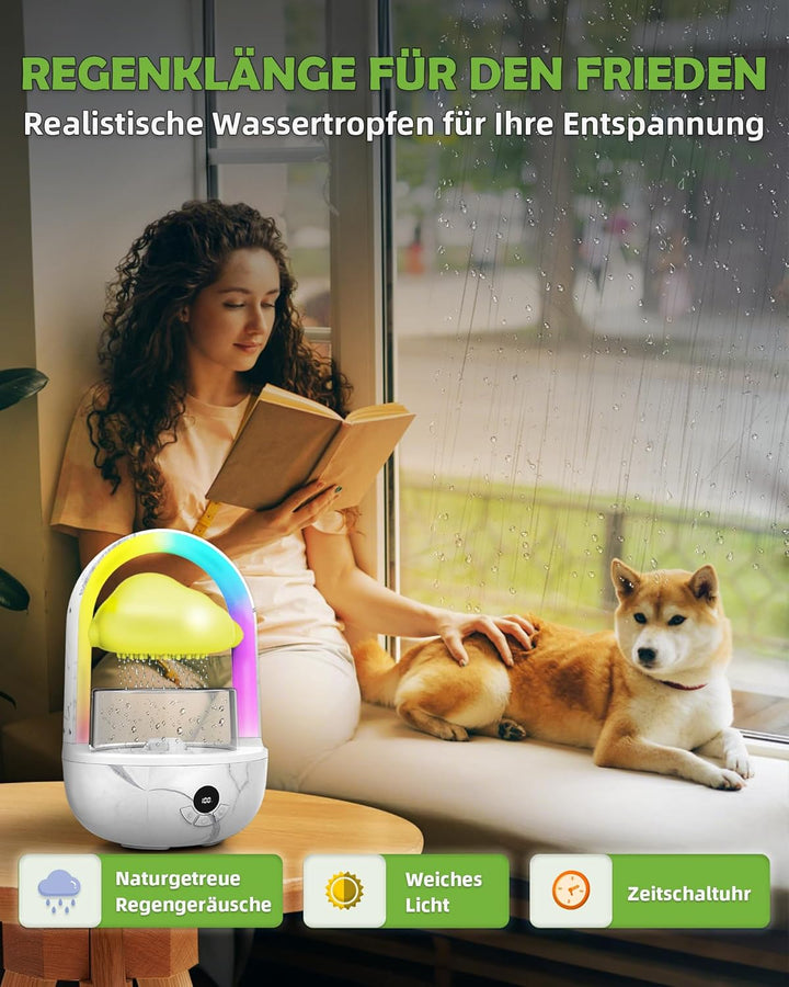 Regenwolken Luftbefeuchter Mit Regenbogenlicht, Weljoy Humidifier Mit Exklusive APP, Luftbefeuchter