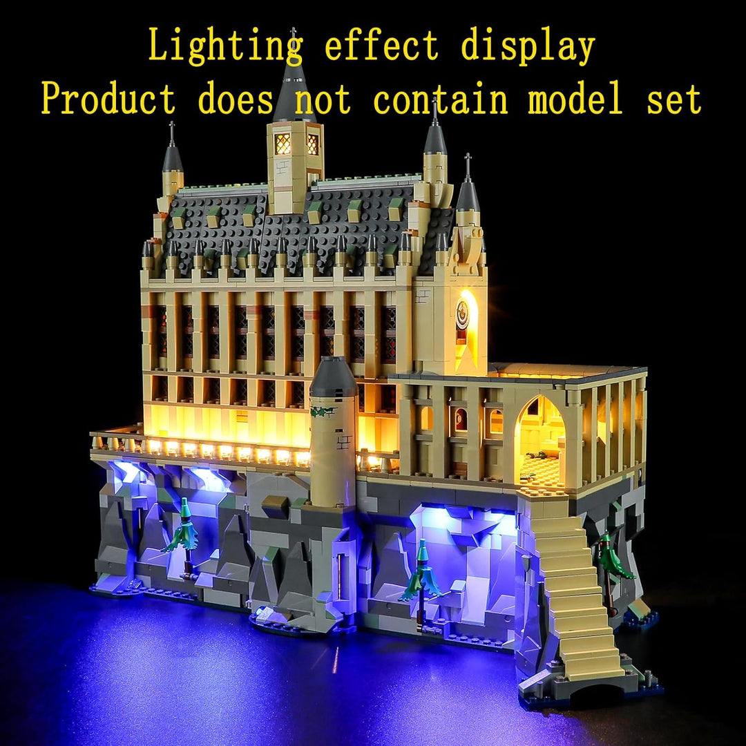 GEAMENT Ver.2024 LED Licht-Set Kompatibel mit Lego Harry Potter Schloss Hogwarts Die Grosse Halle 76