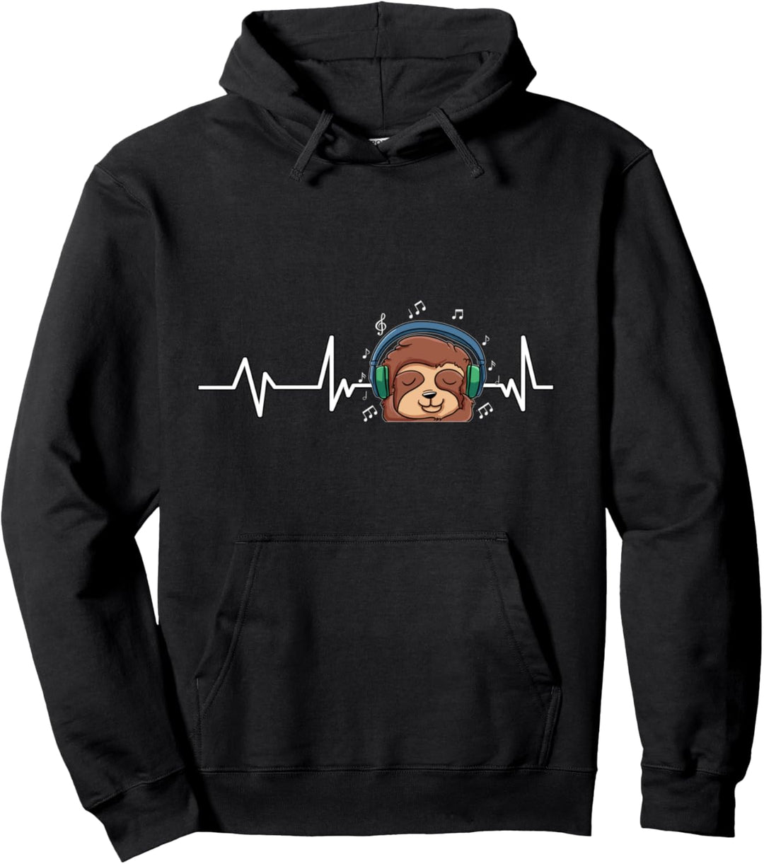 Faultier Herzschlag Faultier Geschenk Faultier Pullover Hoodie