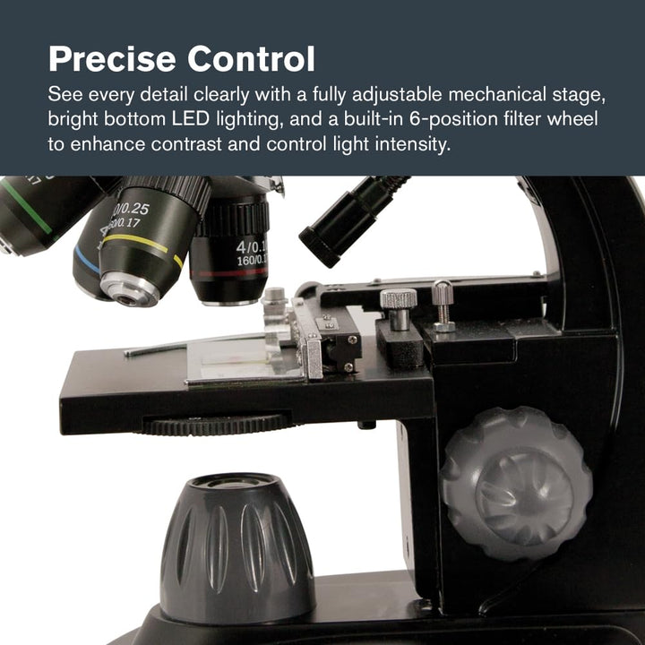 Celestron 44348 PentaView LCD Digitalmikroskop, 40- bis 60-fache Vergrösserung, Schwarz/Silber Penta