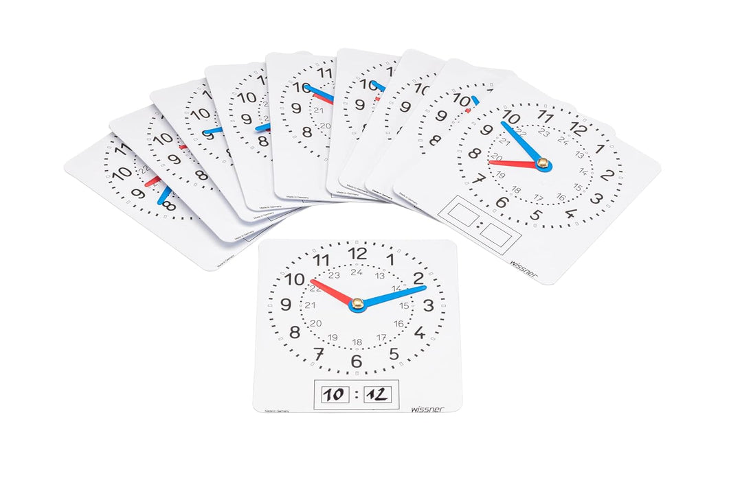 WISSNER 90700 aktiv lernen - 10 beschriftbare Folien Uhren - RE-Plastic°