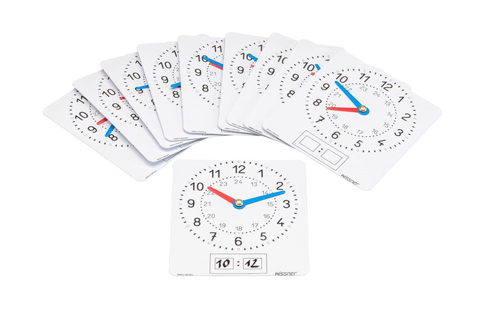 WISSNER 90700 aktiv lernen - 10 beschriftbare Folien Uhren - RE-Plastic°