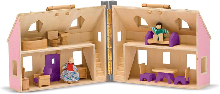 Melissa &amp; Doug Puppenhaus zum Falten und Mitnehmen | Puppenhäuser und Puppen | Spielsets | 3+ | Gesc