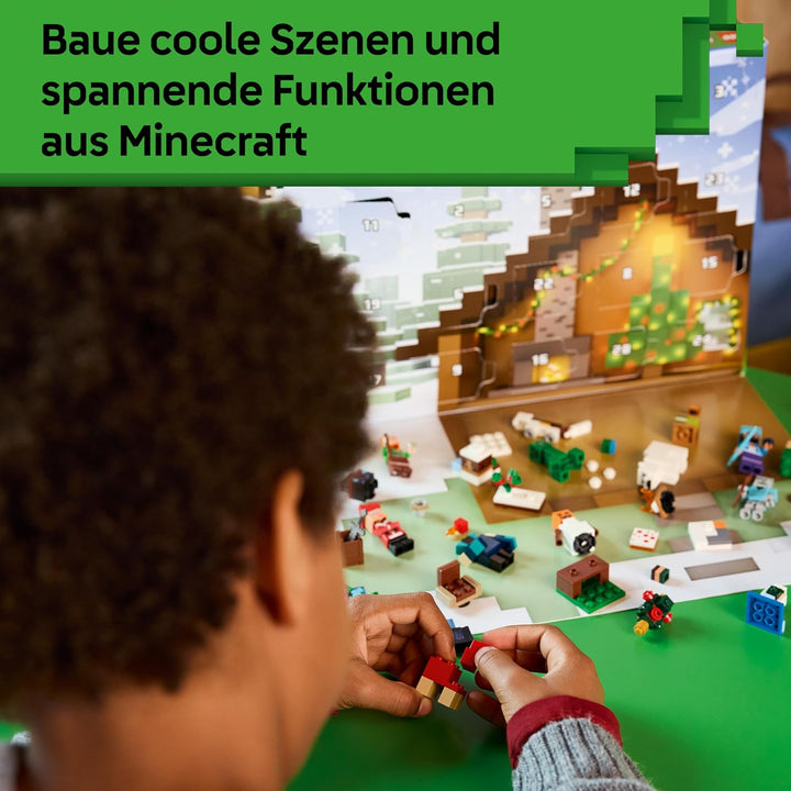LEGO Minecraft Advent Calendar 2025 for 7+ Year Old Boys & Girls - Christmas Countdown Toy with 24 S