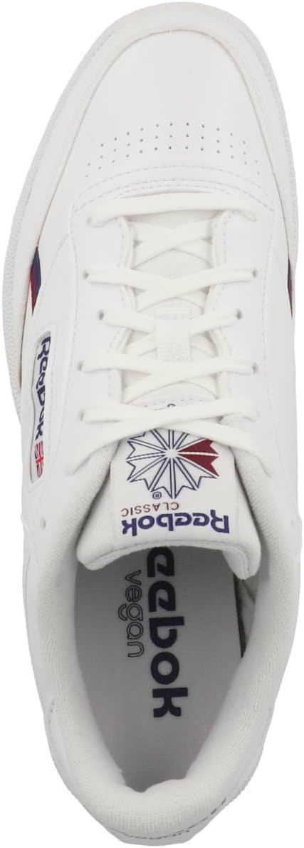 Reebok Herren Club C 85 Vegan Sneaker 36 EU Ftwr White Classic Cobalt Classic Burgundy, 36 EU Ftwr W