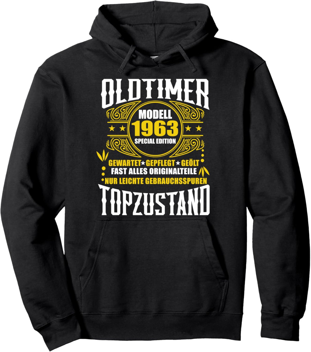 57. Geburtstag Geschenk Oldtimer Topzustand Jahrgang 1963 Pullover Hoodie