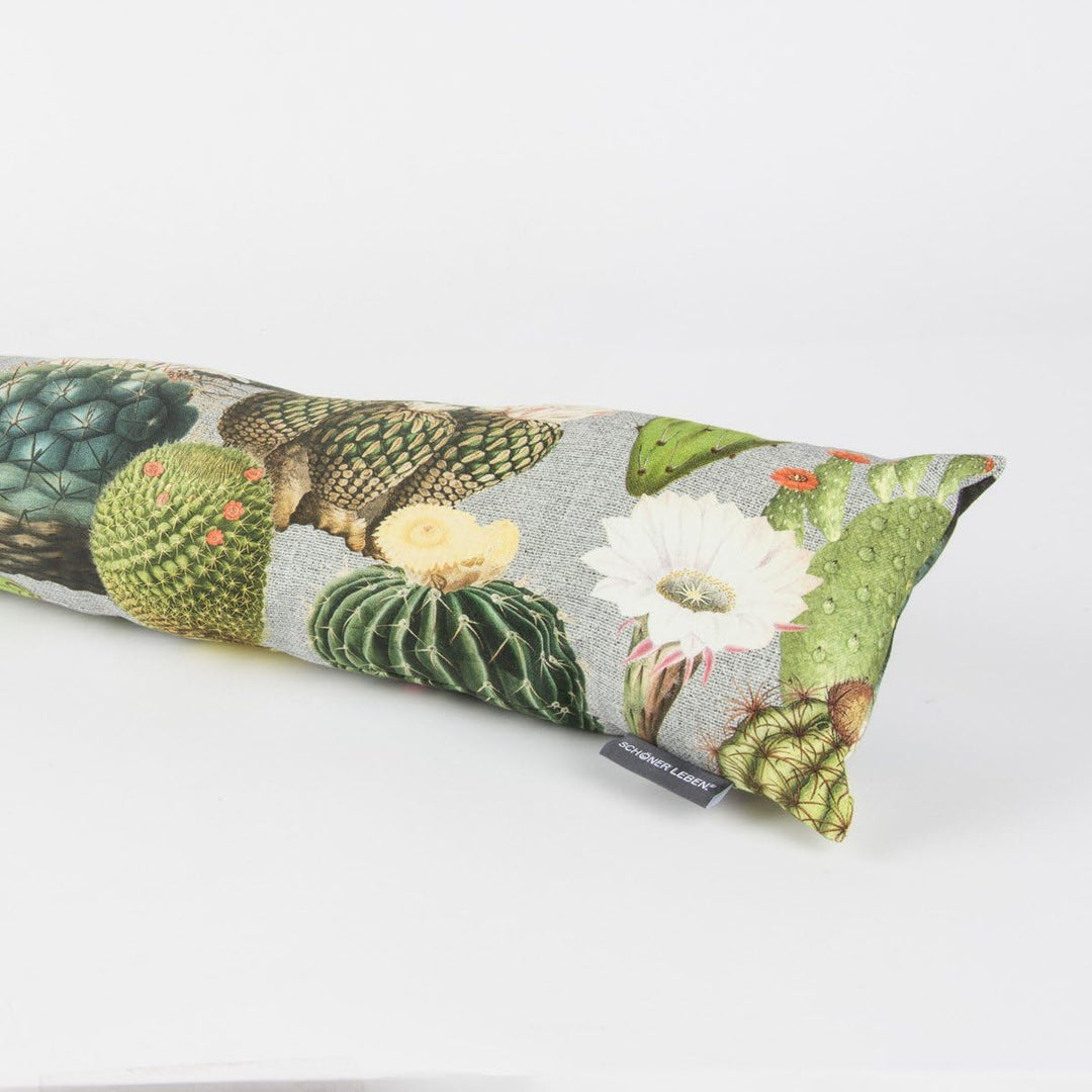 SCHÖNER LEBEN. Zugluftstopper Kakteen grau grün div. Grössen, Auswahl:80cm Länge ca. 80x15x15cm (LxB