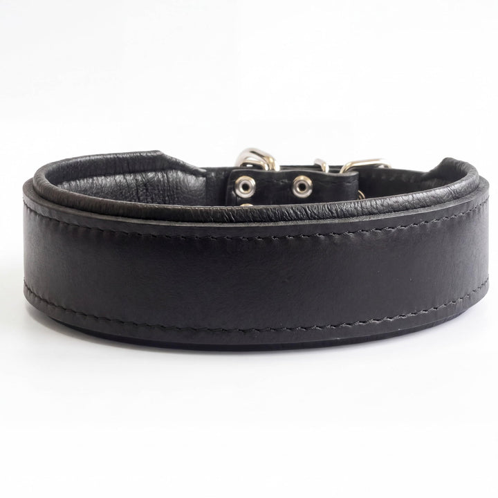 Bestia™ "Classic Echtleder Hundehalsband. 100% Leder. Weich gepolstert. TOP Qualität! XS- Halsumfang