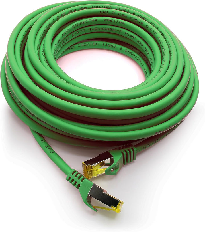 Cat.7 Netzwerkkabel 2m Grün 10 Stück Cat7 Ethernetkabel Netzwerk LAN Kabel Rohkabel 10 Gb s SFTP PIM