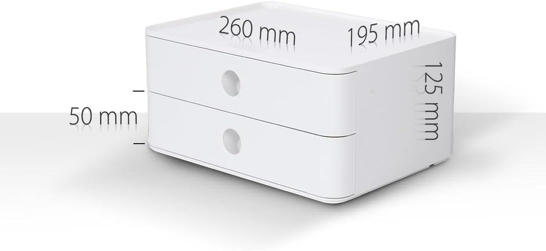 HAN Schubladenbox Allison SMART-BOX mit 2 Schubladen und Trennwand, Kabelführung, stapelbar, Utensil