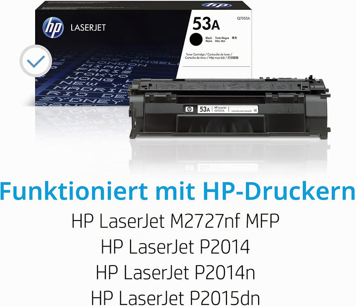 HP 53A (Q7553A) Schwarz Original Toner für HP Laserjet P2014, P2015, P2015dn, P2015n, P2015x, M2727n