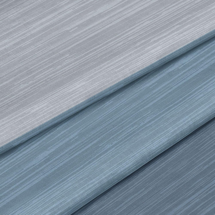 LARAWELL Bettwäsche 135x200 Baumwolle Ganzjahres Bettwäsche-Sets blau grau gestreift Premium Blau, G