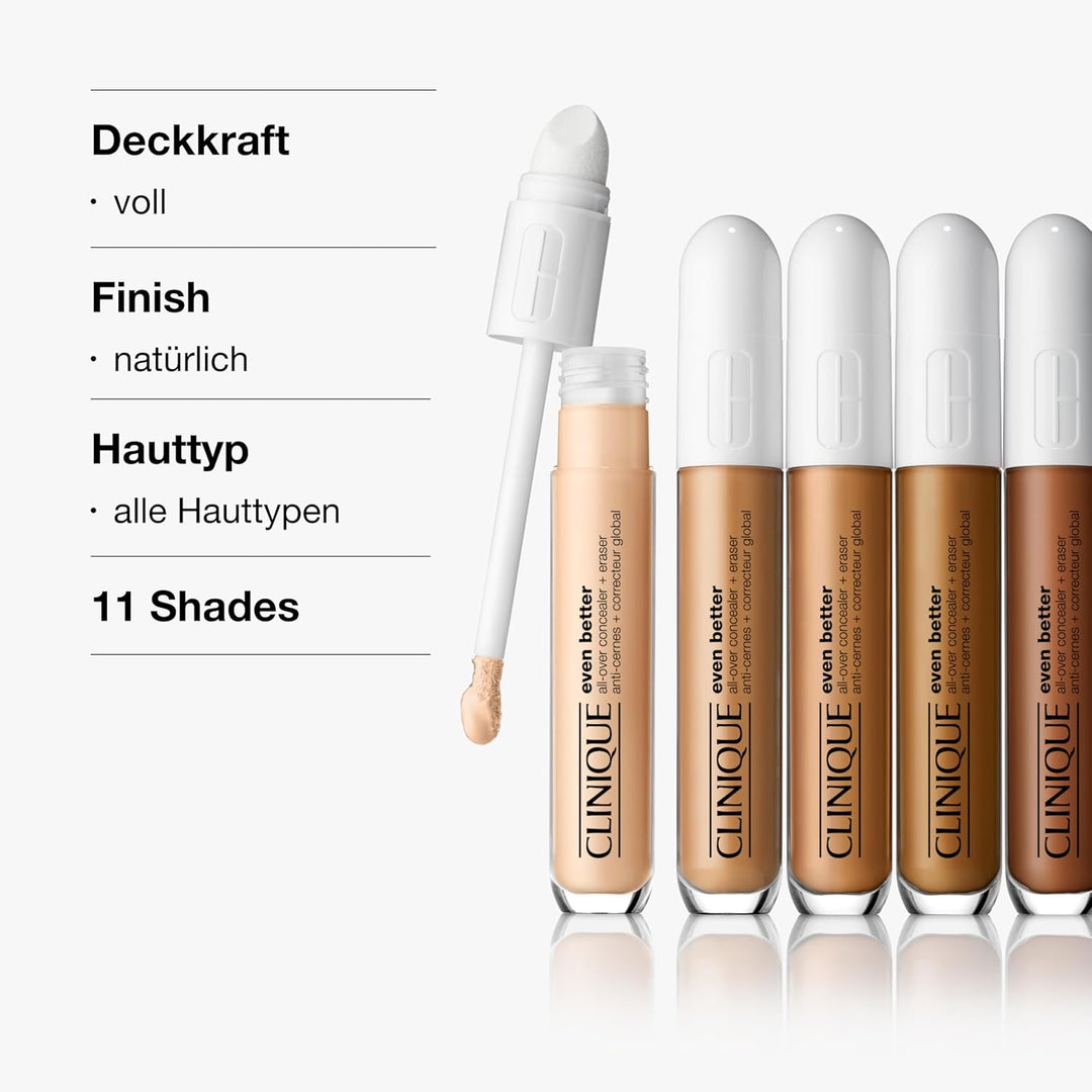 Clinique Even Better™ All-Over Concealer + Eraser | Abdeckstift für dunkle Augenringe, spendet Feuch